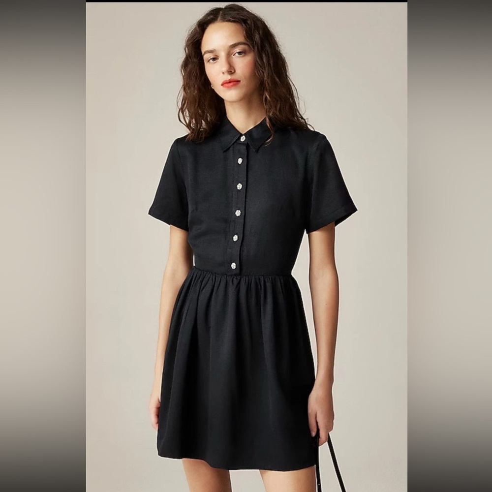 NWT JCREW collection Jewel buttons shirtdress